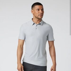 Vuori Strato Tech Polo in Platinum Heather